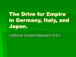 The Drive for Empire in Germany, Italy, and Japan.