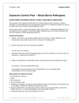 Exposure Control Plan – Blood Borne Pathogens