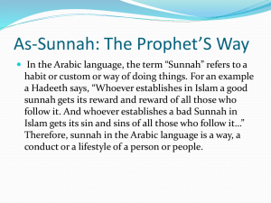 As-Sunnah: The Prophet*S Way