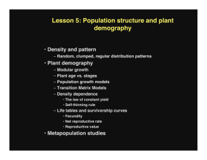 Lesson 5: Population structure and plant
