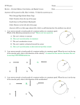 Review – Circular Motion, Gravitation, and Kepler`s Laws Date