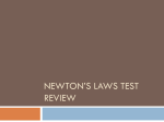 Newton*s Laws Test Review