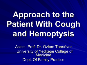 cough - University of Yeditepe Faculty of Medicine, 2011