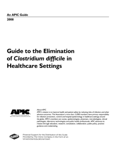 Guide to the Elimination of Clostridium difficile in Healthcare Settings