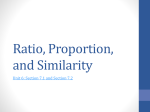Ratio, Proportion, and Similarity