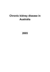 Chronic kidney disease in Australia 2005