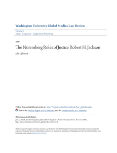 The Nuremberg Roles of Justice Robert H. Jackson
