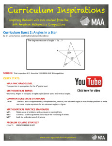 Curriculum Burst 2: Angles in a Star