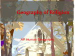 Geography of Religion - McEachern High School