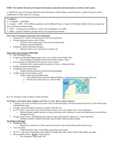 Prince Henry Notes and Portugal