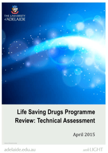 Life Saving Drugs Programme Review: Technical Assessment