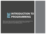 Intro to Programming