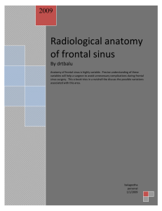 Radiological anatomy of frontal sinus (PDF Available)