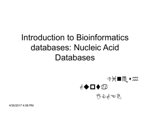 Nucleic Acid Databases