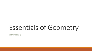 Chapter 1 - Essentials of Geometry