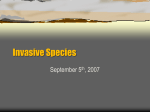 Invasive Species - Department of Environmental Studies