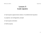 Lecture 5 Least