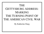 THE GETTYSBURG ADDRESS: MARKING THE TURNING POINT