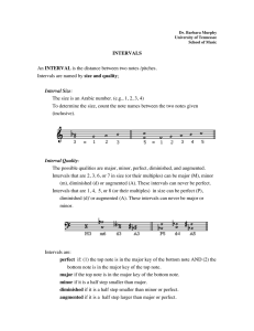 INTERVALS INTERVAL size and quality