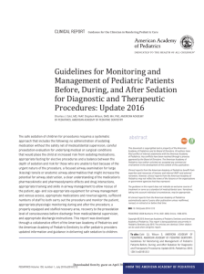 Guidelines for Monitoring and Management of Pediatric Patients