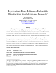 Expectations: Point-Estimates, Probability Distributions, and Forecasts