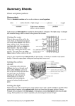 Photosynthesis Revision Sheet