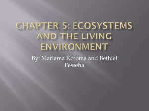 Chapter 5 Ecosystems and the Living Environment