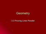 3.3 Proving Lines are Parallel