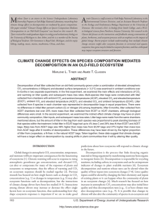 climate change effects on species composition mediates