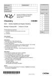 A-level Chemistry Question paper Unit 04 - Kinetics, Equilibria