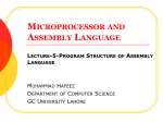 MICROPROCESSOR AND ASSEMBLY LANGUAGE
