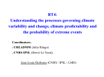 RT4: Understanding the processes governing climate variability and