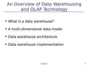 An Overview of Data Warehousing and OLAP Technology