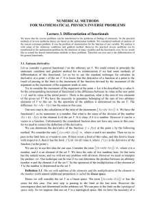 Lecture 3. Differentiation of functionals