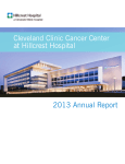 Cleveland Clinic Cancer Center at Hillcrest Hospital 2013 Annual