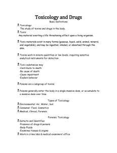 Toxicology and Drugs