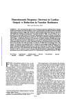 Hemodynamic Response: Decrease in Cardiac Output vs Reduction
