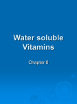 Water soluble Vitamins