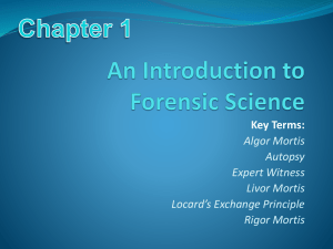 Week 01_An Introduction To Forensic Science