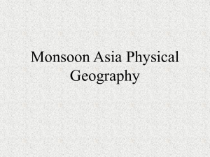 Monsoon Asia Physical Geography
