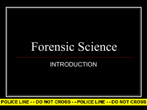 Forensic Science Introduction