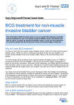 BCG treatment for non-muscle invasive bladder cancer