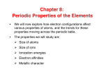 Periodic Properties Of The Elements