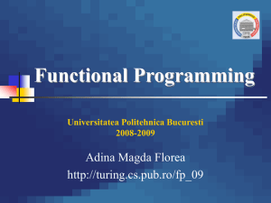 curried functions - Universitatea "Politehnica"