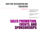 SALES PROMOTION, EVENTS, AND SPONSORSHIPS