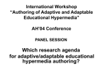 International Workshop “Authoring of Adaptive and Adaptable