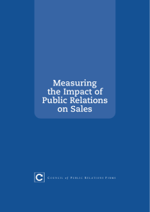 Measuring the Impact of Public Relations on Sales
