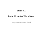 Lesson 1: Instability After World War I