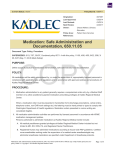 Medication: Safe Administration and Documentation, 650.11.05