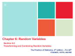 + Section 6.2 Transforming and Combining Random Variables